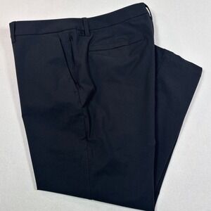 Lululemon Commission Pant Classic Black Mens Size 38 Straight Leg Chino Trousers
